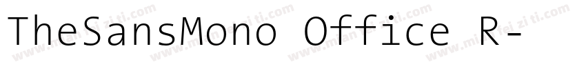 TheSansMono Office R字体转换